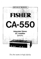Fisher CA-550 - Service Manual